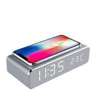 Qi Wireless Charging LED Digital Alarm Clock Temperature Display Wireless Charger